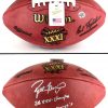 Brett Favre Signed Wilson Authentic Super Bowl 31 Football with "SB XXXI Champs - 246 yds 3 TD's" Inscription-12448