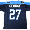 Eddie George Signed Tennessee Titans Navy Blue Custom Home Jersey-8932
