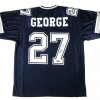 Eddie George Signed Dallas Cowboys Navy Blue Custom Home Jersey-8933
