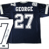 Eddie George Signed Dallas Cowboys Navy Blue Custom Home Jersey-0