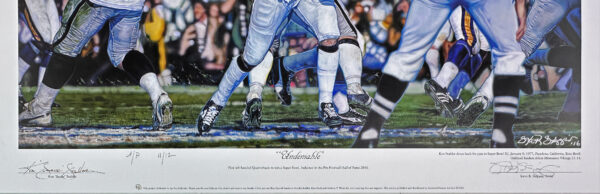 Steve Skipper Collection "Undeniable" Ken Stabler Oakland Raiders Commemorative Unframed 19.5x26 Artist Proof Lithograph Print - Image 2
