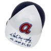 Dale Murphy Signed Atlanta Braves Rawlings Throwback MLB Batting Helmet with Career Stats Inscription - Image 4