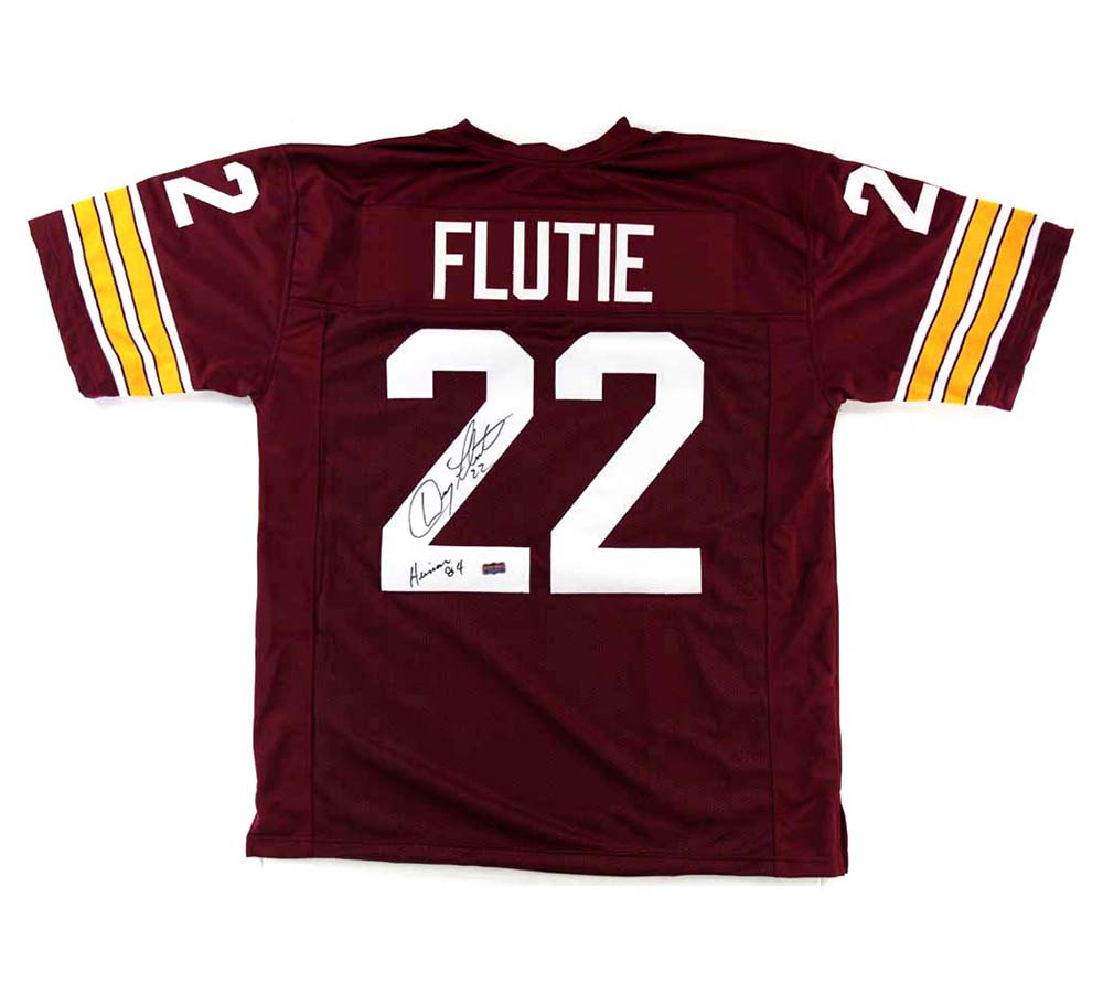 Doug Flutie Signed Boston College Custom Maroon Jersey With "Heisman 84" Inscription