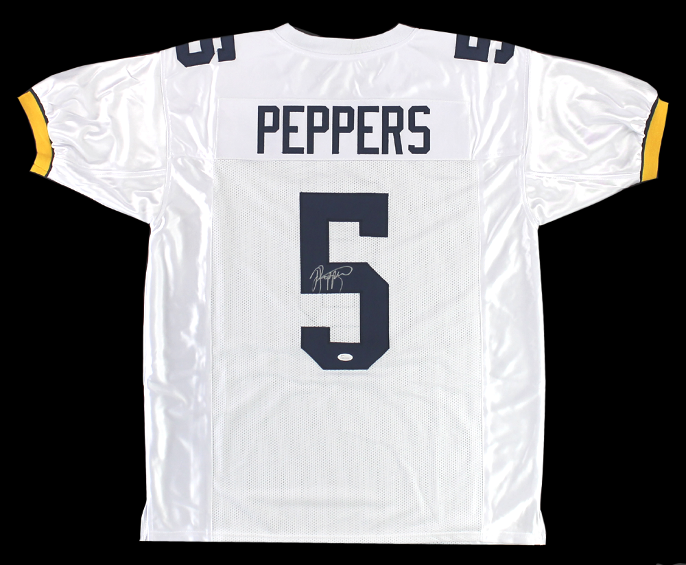 Jabrill Peppers Signed Michigan Wolverines Custom White Jersey-0