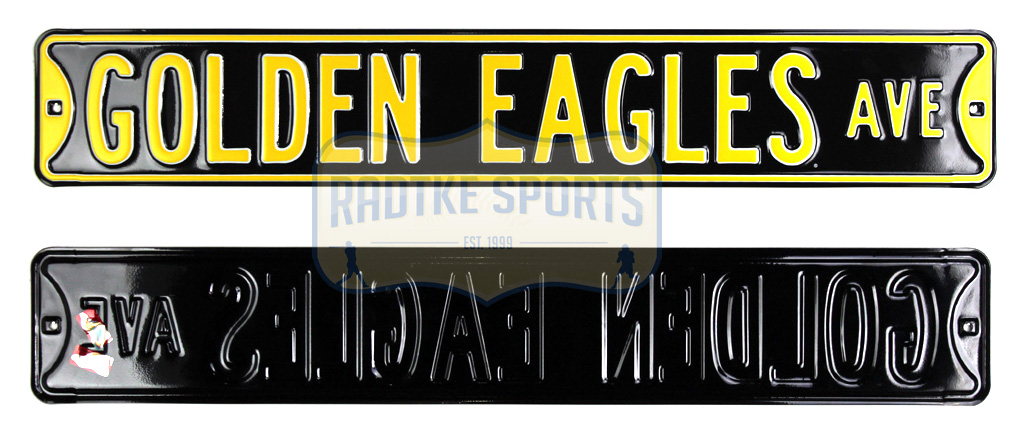 Southern Mississippi Golden Eagles Avenue Officially Licensed Authentic Steel 36x6 Black & Gold NBA Street Sign-0