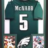 Donovan McNabb Signed Framed Philadelphia Eagles Green Custom Jersey-0