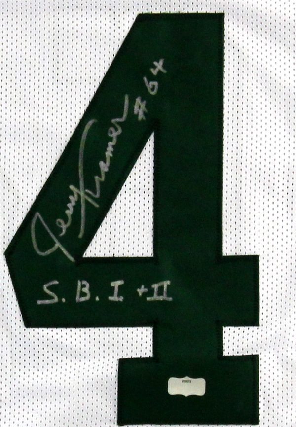 Jerry Kramer Signed Green Bay Packers White Custom Jersey With "S.B. I & II" Inscription-26835