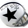 Michael Irvin Autographed/Signed Dallas Cowboys Riddell Full Size White Throwback NFL Helmet With "Playmaker & Champs" Inscription-0