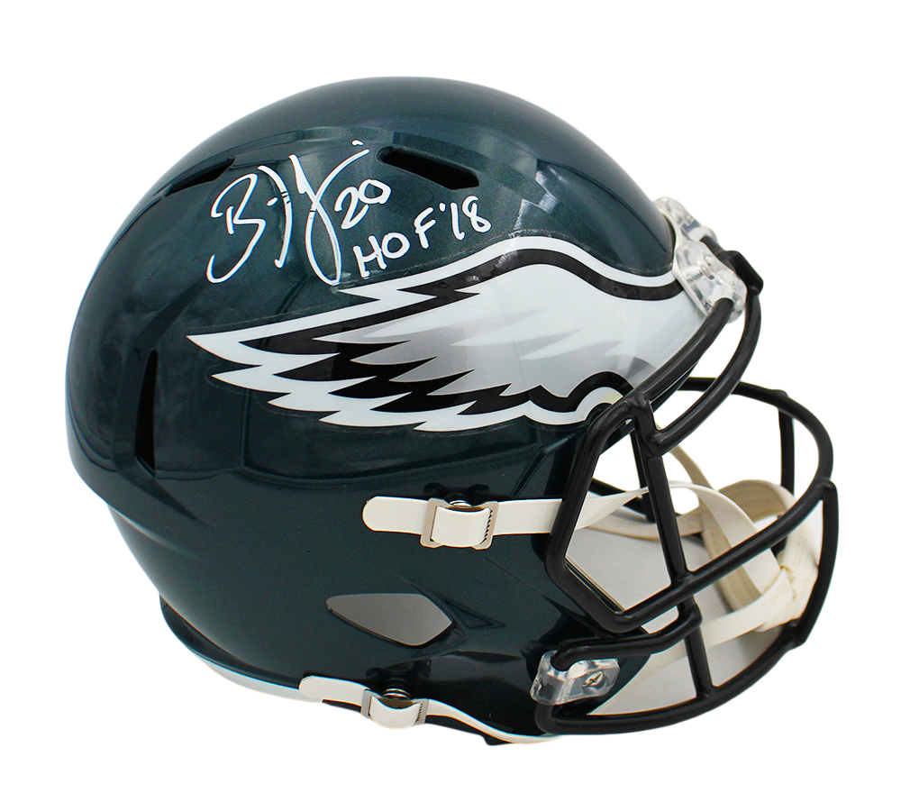 Brian Dawkins Signed Philadelphia Eagles Speed Full Size NFL Helmet With "HOF 18" Inscription