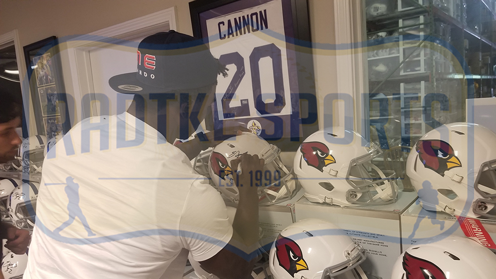 Edgerrin James Signed Arizona Cardinals Speed Authentic NFL Helmet - Image 2