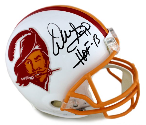 Warren Sapp Signed Tampa Bay Buccaneers Riddell NFL Authentic Full Size Throwback Helmet With "HOF 13" Inscription