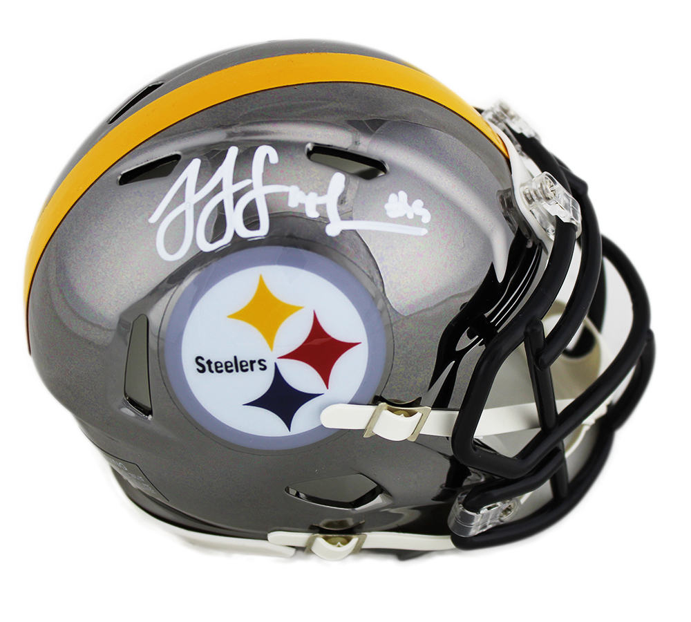 JuJu Smith-Schuster Signed Pittsburgh Steelers Speed Chrome NFL Mini Helmet