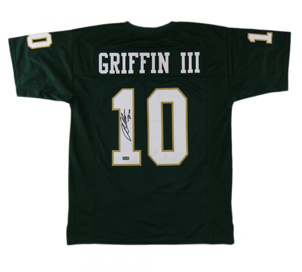 Robert Griffin III Signed Baylor Bears Custom Green Jersey
