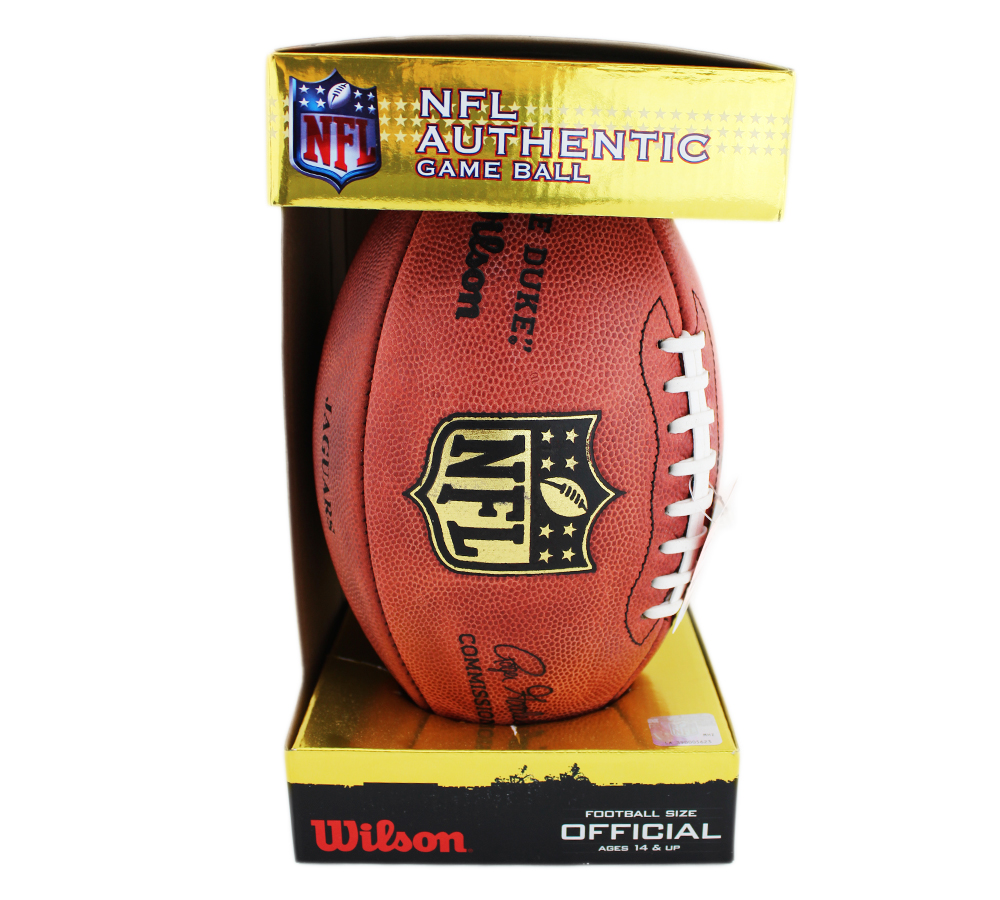 Jacksonville Jaguars Stamped Authentic Wilson NFL Game Football - Image 4