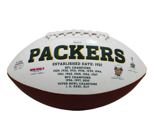 Davante Adams Signed Green Bay Packers Embroidered Logo White NFL Football - Image 3
