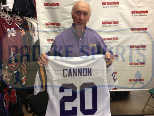 Billy Cannon Signed LSU Yellow Custom Jersey with "Heisman Trophy 1959 & CHOF" Inscription - Image 3