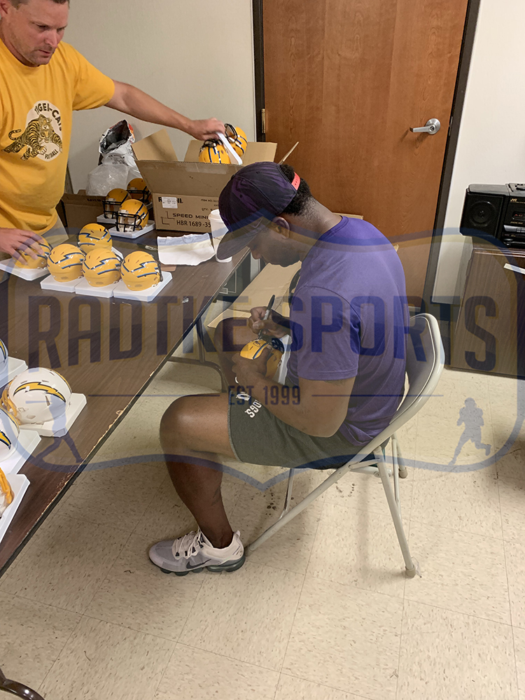 LaDainian Tomlinson Signed Los Angeles Chargers Speed AMP NFL Mini Helmet - Image 3