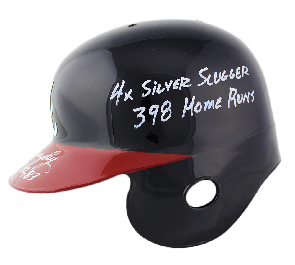 Dale Murphy Signed Atlanta Braves Rawlings Authentic MLB Batting Helmet with Career Stats Inscription - Limited Edition 333 - Image 3