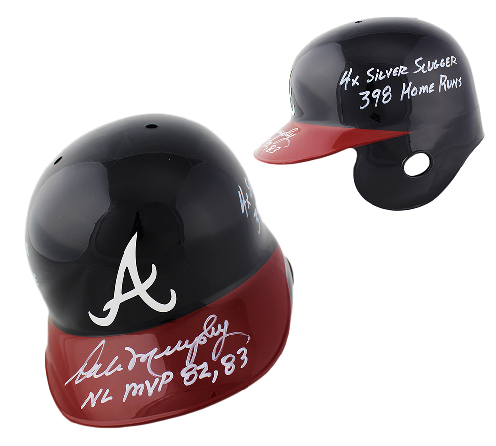 Dale Murphy Signed Atlanta Braves Rawlings Authentic MLB Batting Helmet with Career Stats Inscription - Limited Edition 333