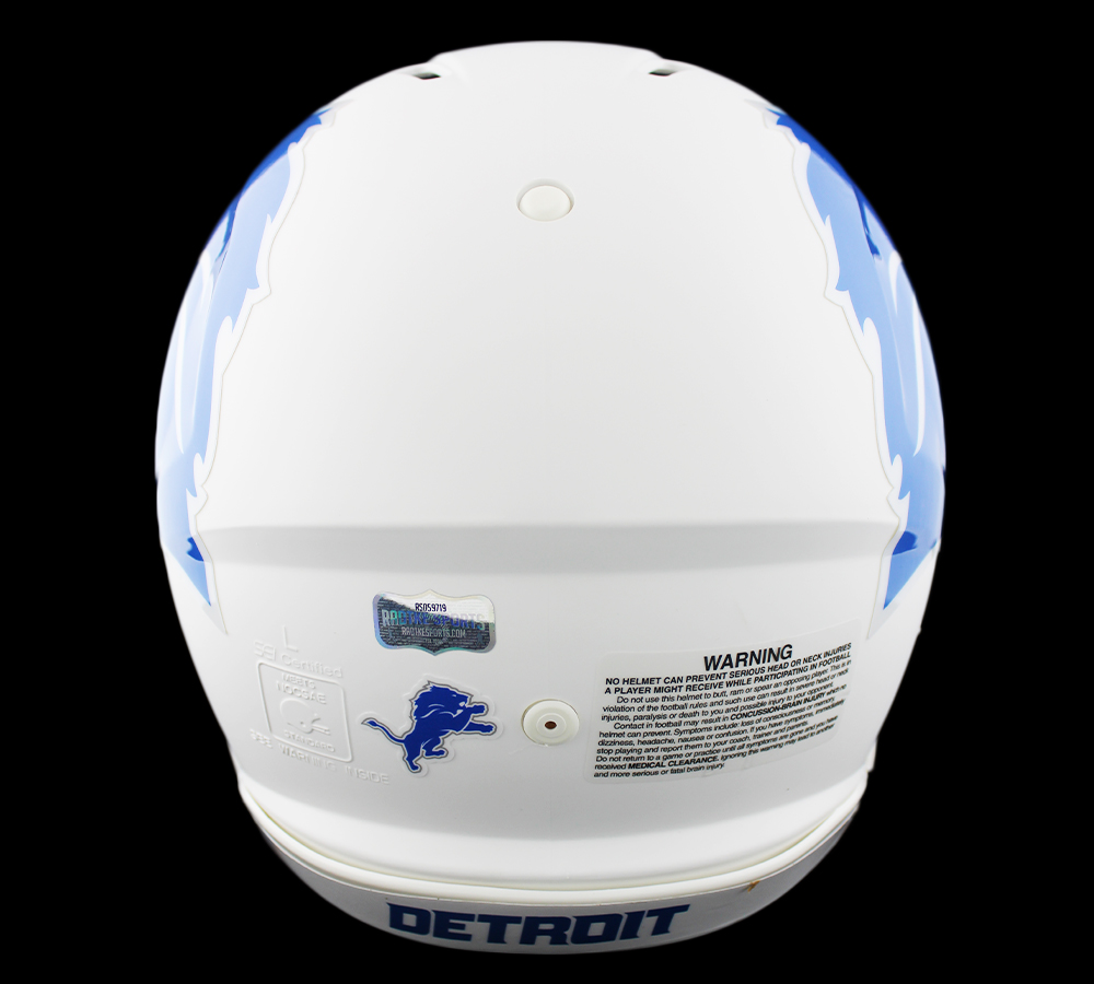 Calvin Johnson Signed Detroit Lions Speed Authentic AMP NFL Helmet - Image 4