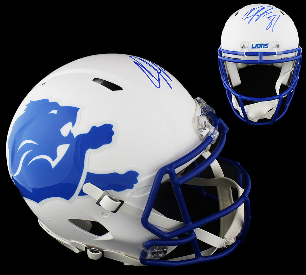 Calvin Johnson Signed Detroit Lions Speed Authentic AMP NFL Helmet