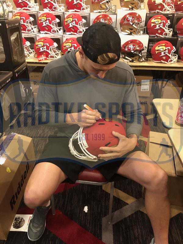 George Kittle Signed San Francisco 49ers Speed Authentic AMP NFL Helmet - Image 3
