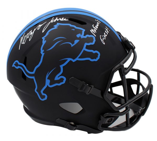 Kerryon Johnson Signed Detroit Lions Speed Full Size Eclipse NFL Helmet with "MoTown's Finest" Inscription