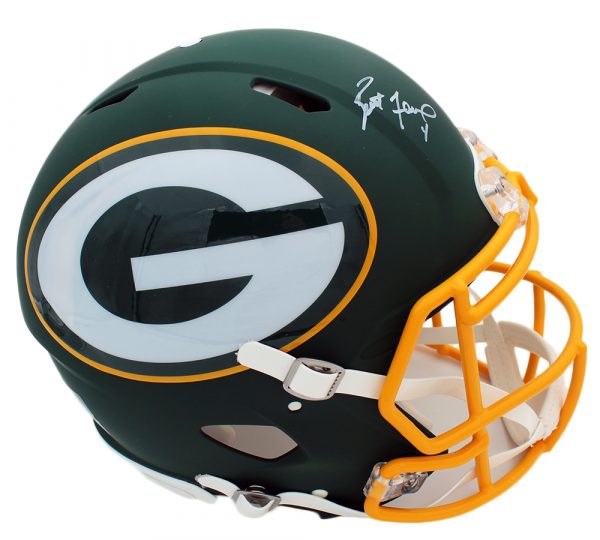 Brett Favre Signed Green Bay Packers Speed Authentic AMP NFL Helmet - Image 2