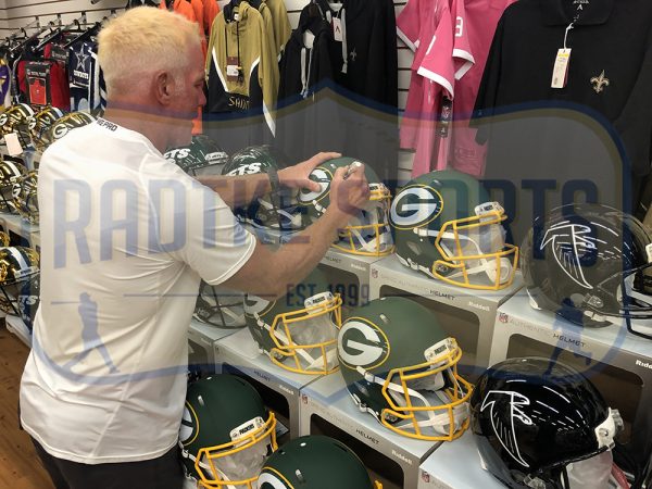 Brett Favre Signed Green Bay Packers Speed Authentic AMP NFL Helmet - Image 4