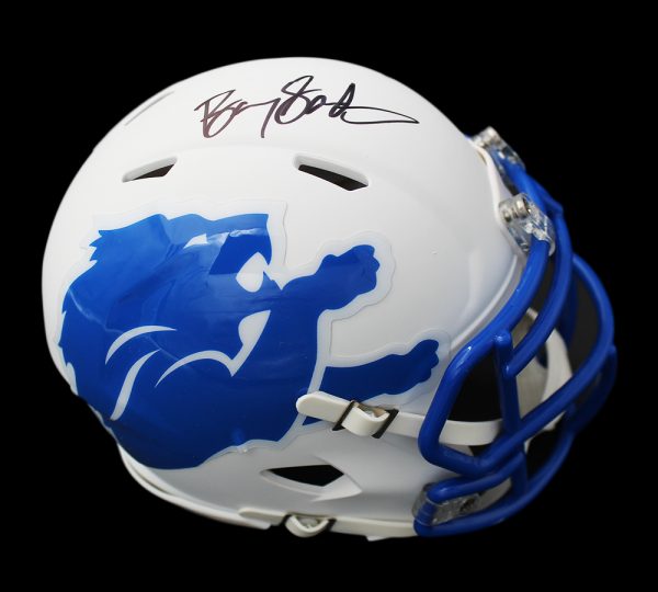 Barry Sanders Signed Detroit Lions Speed AMP NFL Mini Helmet
