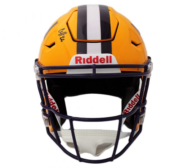 Clyde Edwards-Helaire Signed LSU Tigers Speed Flex Authentic NCAA Helmet - Image 3
