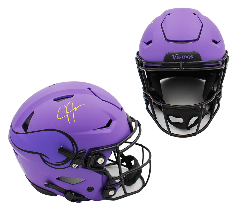 Justin Jefferson Signed Minnesota Vikings Speed Flex Authentic Rave NFL Helmet