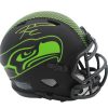 Russell Wilson Signed Seattle Seahawks Speed Eclipse NFL Mini Helmet - Green Ink