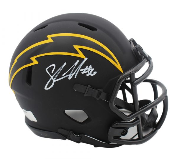 Shawne Merriman Signed Los Angeles Chargers Speed Eclispe NFL Mini Helmet