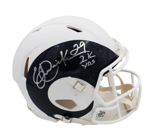 Eric Dickerson Signed Los Angeles Rams Speed Authentic AMP NFL Helmet with "2K Yds Club" Inscription