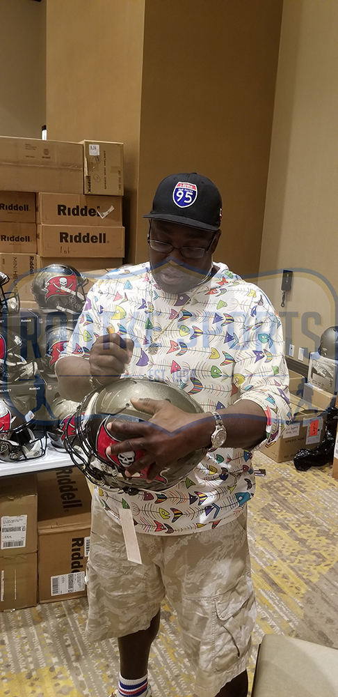 Warren Sapp Signed Tampa Bay Buccaneers Speed Flex Authentic NFL Helmet - Image 5