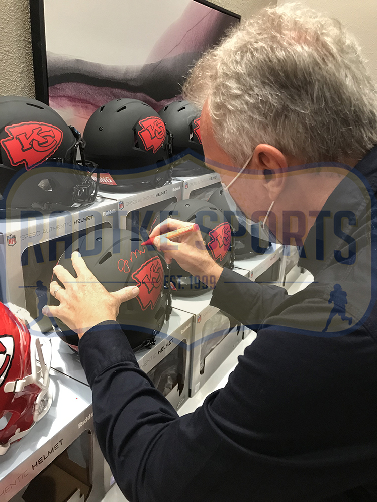 Joe Montana Signed Kansas City Chiefs Speed Authentic Eclipse NFL Helmet - Image 2