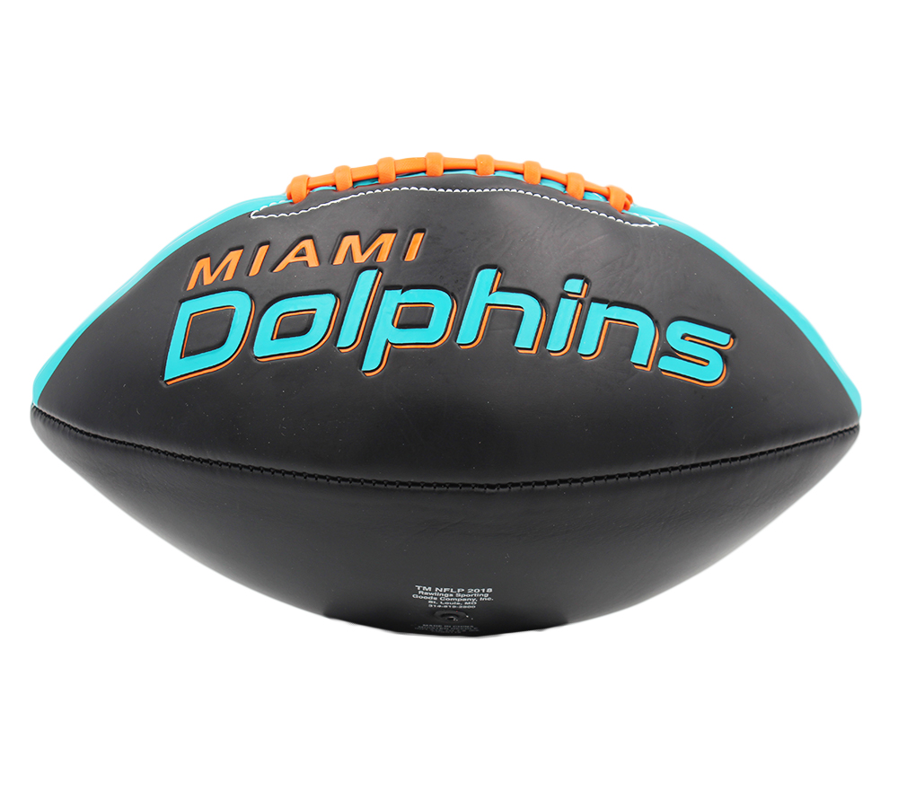 Ricky Williams Signed Miami Dolphins Embroidered Black NFL Football with "The Highsman 420" Inscription - Image 3