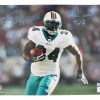 Ricky Williams Signed Miami Dolphins Unframed 16x20 NFL Photo- White Jersey with "Grass Over Turf" Inscription