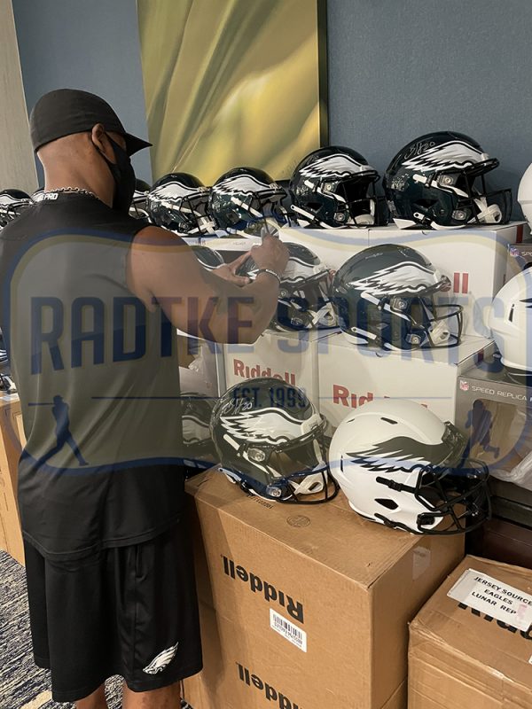 Brian Dawkins Signed Philadelphia Eagles Speed Flex Authentic Lunar NFL Helmet - Image 5