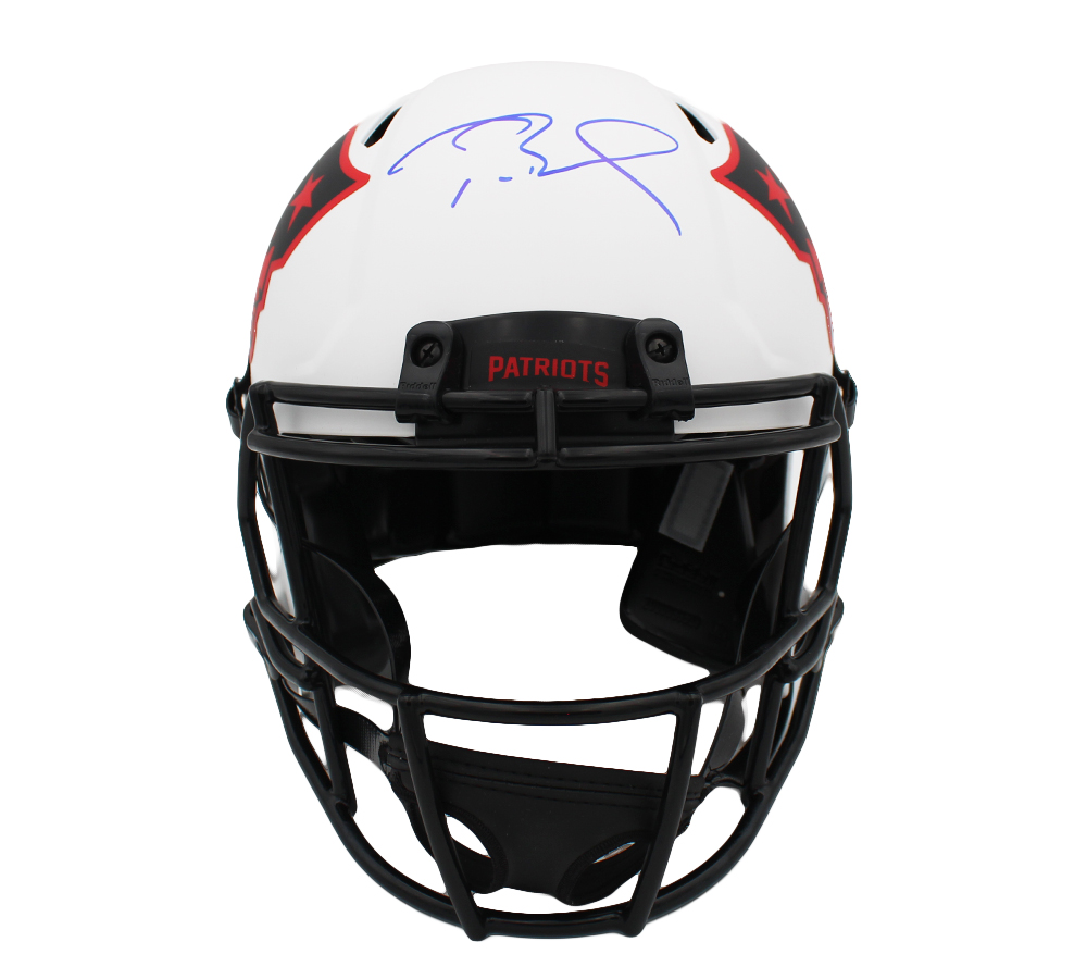 Tom Brady Signed New England Patriots Speed Authentic Lunar NFL Helmet - Image 3