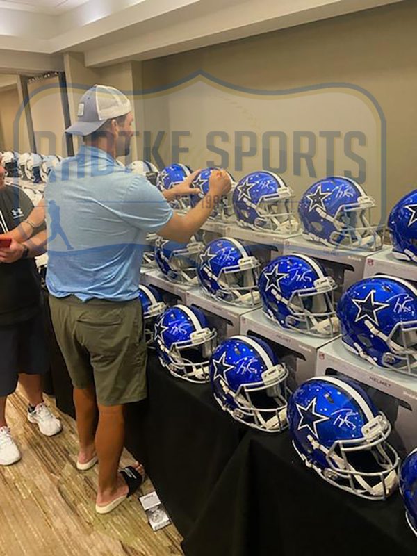 Tony Romo Signed Dallas Cowboys Speed Authentic Flash NFL Helmet - Image 2