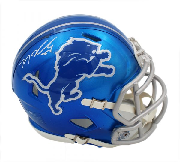 TJ Hockenson Signed Detroit Lions Speed Flash NFL Mini Helmet - Image 2