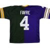 Brett Favre  Signed Green Bay/Minnesota Custom Purple & Greens Split Jersey