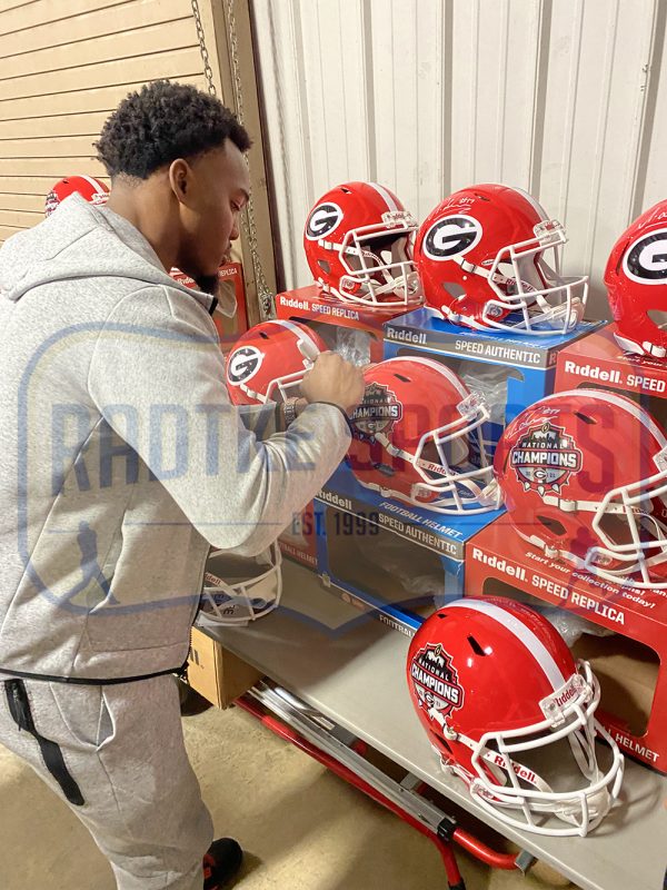 Nakobe Dean Signed Georgia Bulldogs Speed Full Size National Champ Edition NCAA Helmet - Image 2