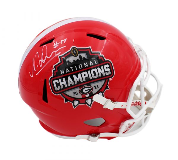 Nakobe Dean Signed Georgia Bulldogs Speed Full Size National Champ Edition NCAA Helmet