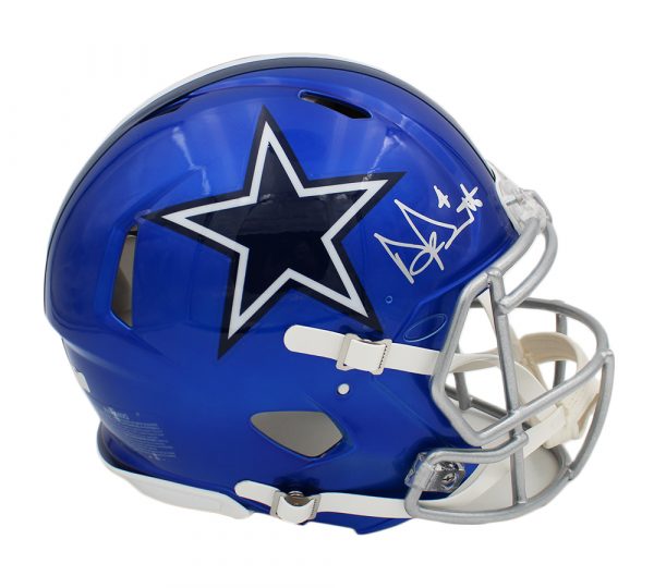 Dak Prescott Signed Dallas Cowboys Speed Authentic Flash NFL Helmet