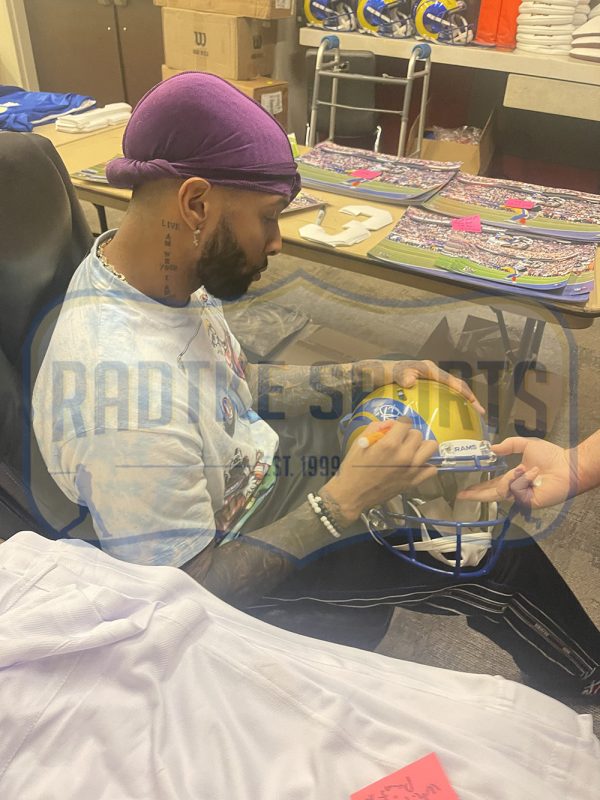 Odell Beckham Signed Los Angeles Rams Speed Authentic Flash NFL Helmet - Image 2