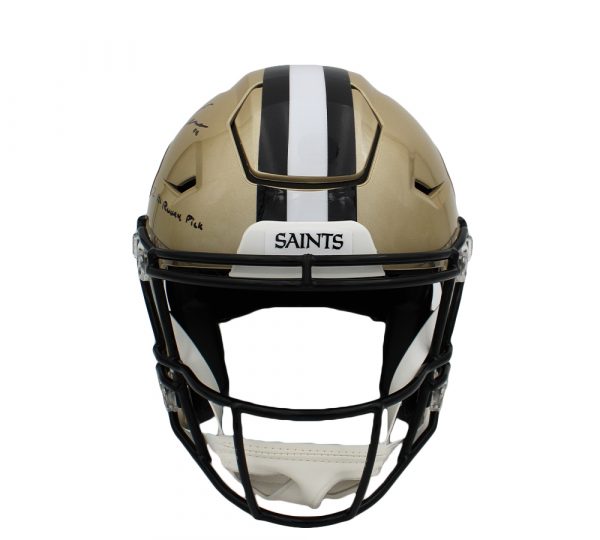 Chris Olave Signed New Orleans Saints Speed Flex Authentic NFL Helmet With "22 1st Round Pick" Inscription - Image 3