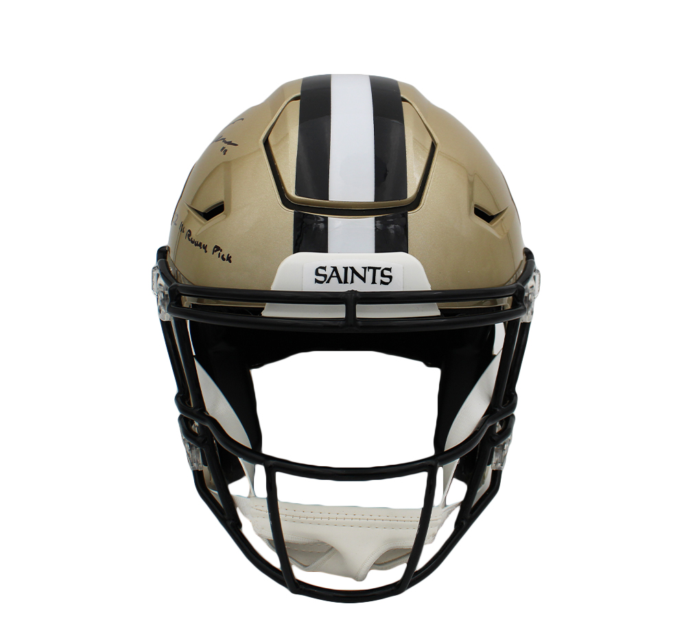 Chris Olave Signed New Orleans Saints Speed Flex Authentic NFL Helmet With "22 1st Round Pick" Inscription - Image 3
